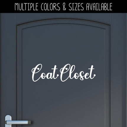 Coat Closet Vinyl Decal/Sticker
