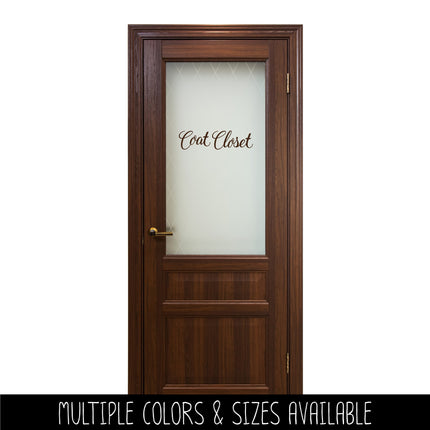 Coat Closet Vinyl Decal/Sticker