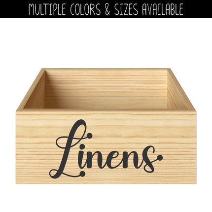 Cursive Linens Vinyl Decal/Sticker