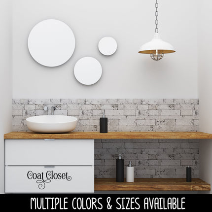 Coat Closet Vinyl Decal/Sticker