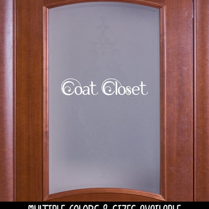 Coat Closet Vinyl Decal/Sticker
