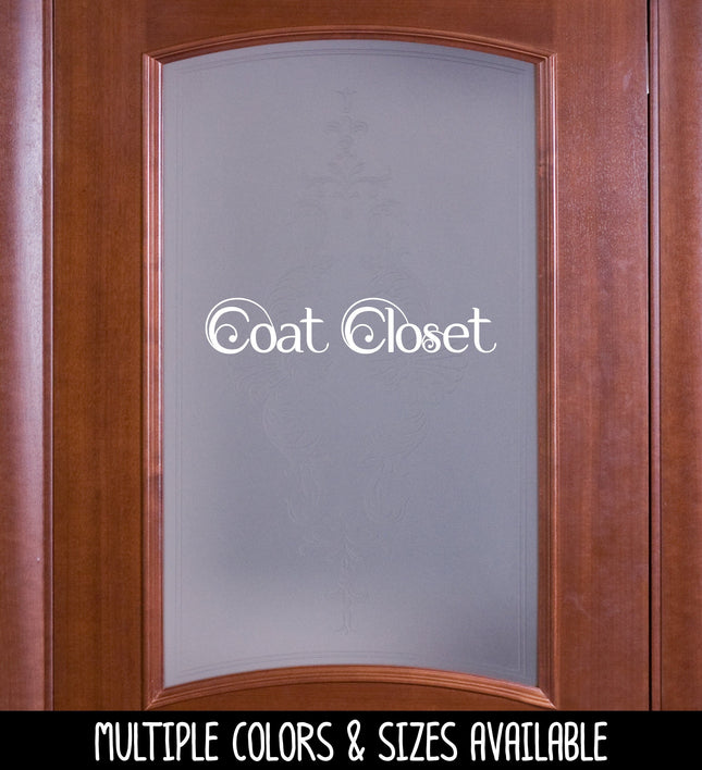 Coat Closet Vinyl Decal/Sticker
