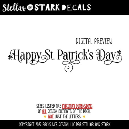 Happy St. Patrick's Day Vinyl Decal/Sticker