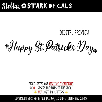 Happy St. Patrick's Day Vinyl Decal/Sticker