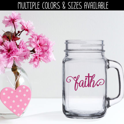 Faith with Cross Vinyl Decal/Sticker