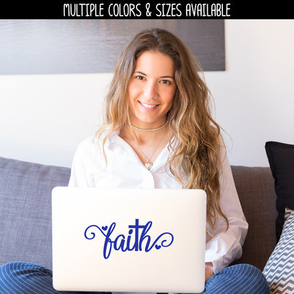 Faith with Cross Vinyl Decal/Sticker