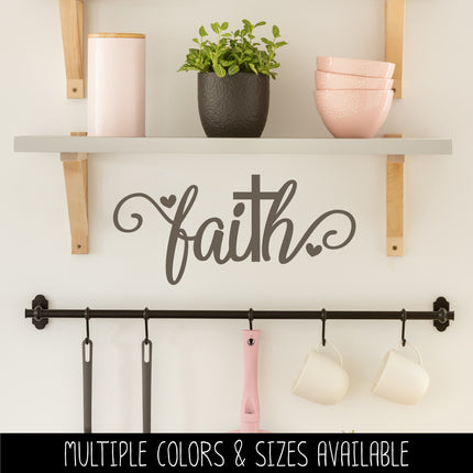 Faith with Cross Vinyl Decal/Sticker