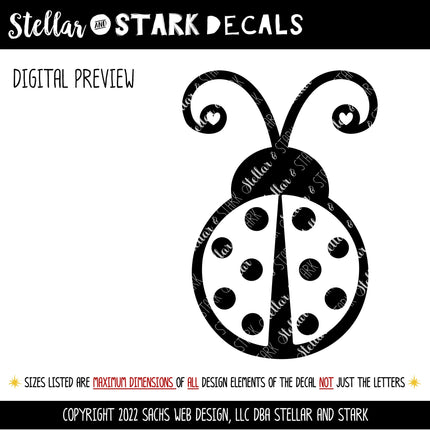 Lady Bug Vinyl Decal/Sticker