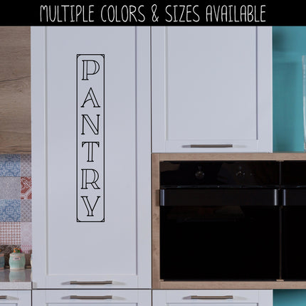 Vertical Pantry Vinyl Decal/Sticker