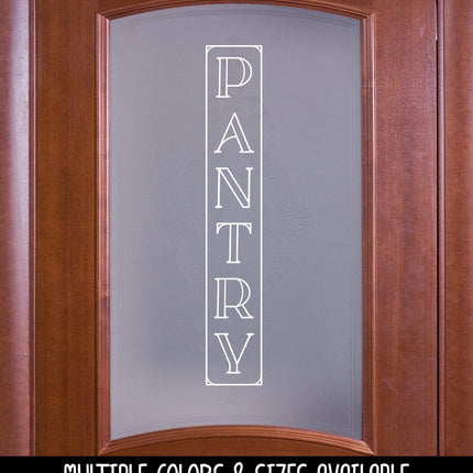Vertical Pantry Vinyl Decal/Sticker