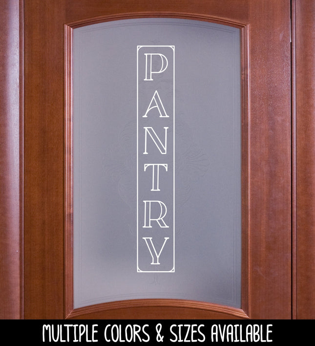 Vertical Pantry Vinyl Decal/Sticker