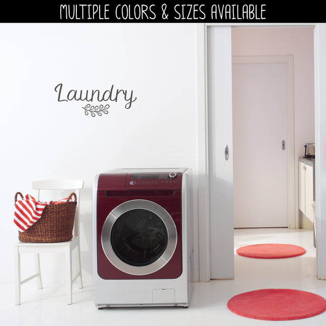 Laundry w/ Leaves Vinyl Decal/Sticker