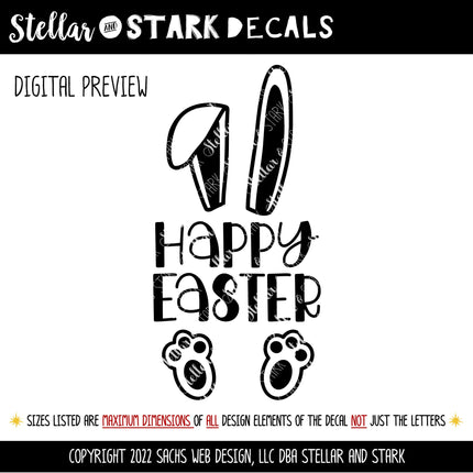 Happy Easter Bunny Vinyl Decal/Sticker