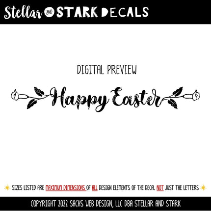 Happy Easter Lily Vinyl Decal/Sticker