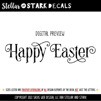 Happy Easter Vinyl Decal/Sticker