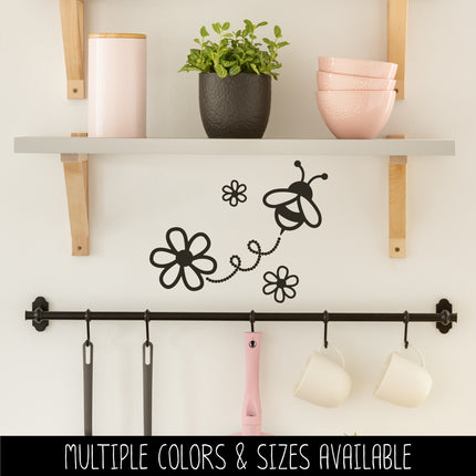 Bee & Daisies Vinyl Decal/Sticker