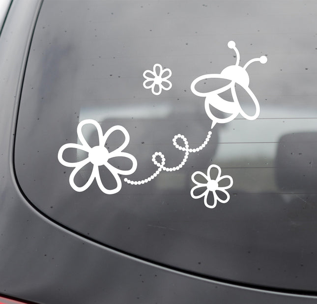 Bee & Daisies Vinyl Decal/Sticker