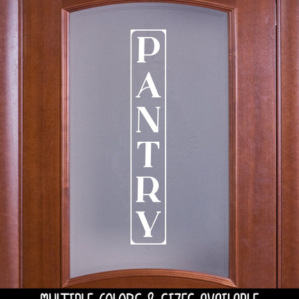 Vertical Pantry Vinyl Decal/Sticker