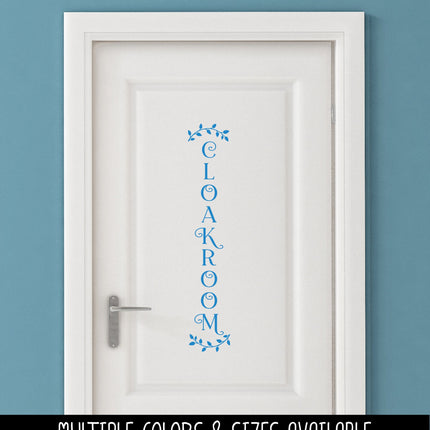 Vertical Cloakroom Vinyl Decal/Sticker