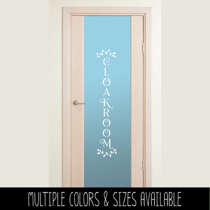 Vertical Cloakroom Vinyl Decal/Sticker