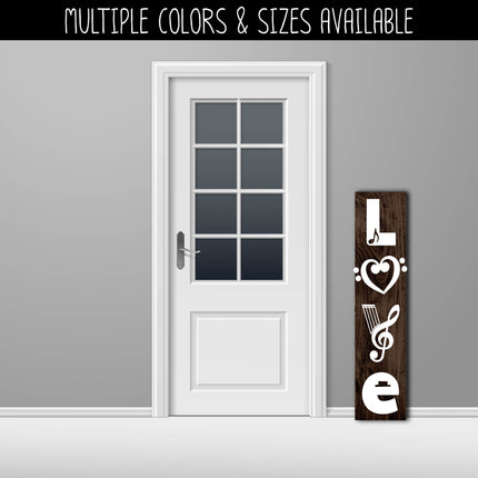 Vertical Musical Love Vinyl Decal/Sticker
