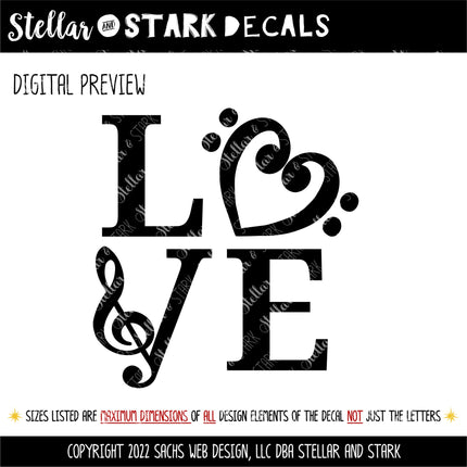 Music Love Vinyl Decal/Sticker