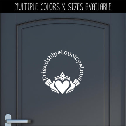 Claddagh Ring Friendship Loyalty Love Vinyl Decal/Sticker