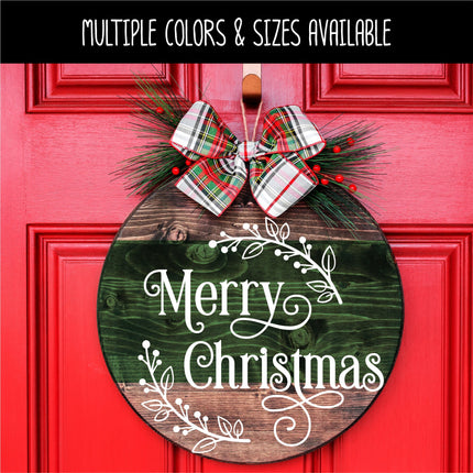 Merry Christmas Wreath Vinyl Decal/Sticker