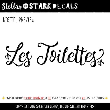 Les Toilettes Vinyl Decal/Sticker