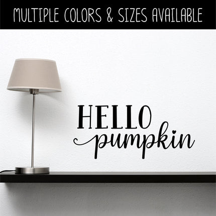 Hello Pumpkin Vinyl Decal/Sticker
