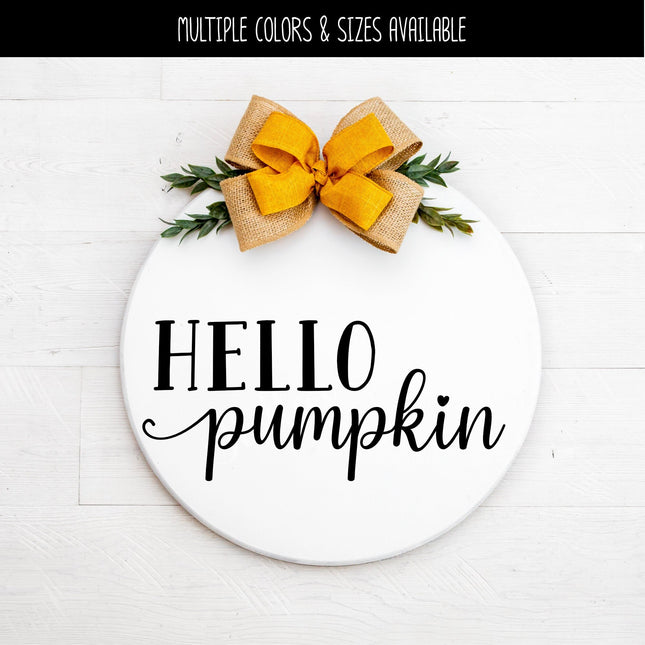 Hello Pumpkin Vinyl Decal/Sticker