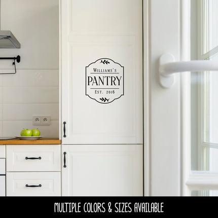 Custom Pantry Vinyl Decal/Sticker