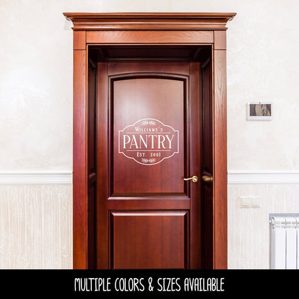 Custom Pantry Vinyl Decal/Sticker