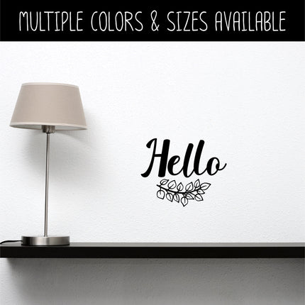 Hello with Branch Vinyl Decal/Sticker