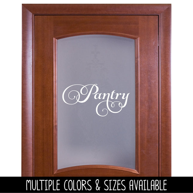 Pantry with Scroll Vinyl Decal/Sticker