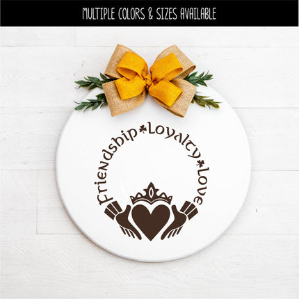 Claddagh Ring Friendship Loyalty Love Vinyl Decal/Sticker