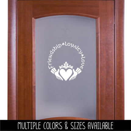 Claddagh Ring Friendship Loyalty Love Vinyl Decal/Sticker