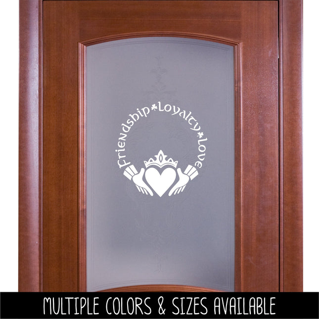 Claddagh Ring Friendship Loyalty Love Vinyl Decal/Sticker