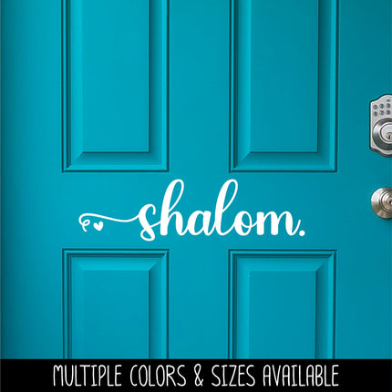 Shalom with Heart Vinyl Decal/Sticker