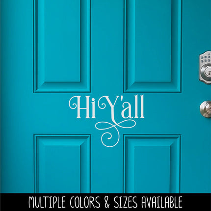 Ornamental Hi Y'all Vinyl Decal/Sticker