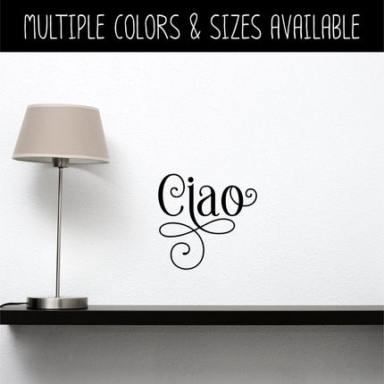 Ornamental Ciao Vinyl Decal/Sticker