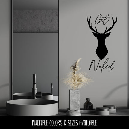 Get Buck Naked Vinyl Decal/Sticker