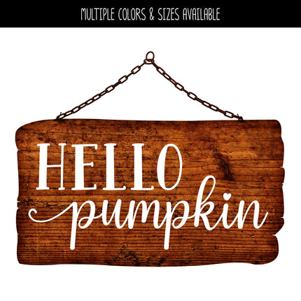Hello Pumpkin Vinyl Decal/Sticker