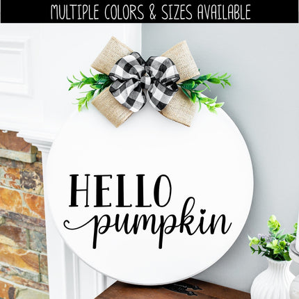 Hello Pumpkin Vinyl Decal/Sticker