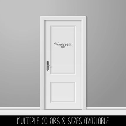 Washroom with Leaves Vinyl Decal/Sticker