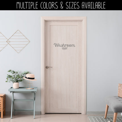 Washroom with Leaves Vinyl Decal/Sticker