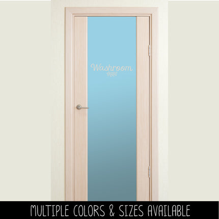 Washroom with Leaves Vinyl Decal/Sticker