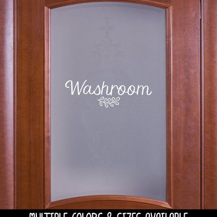 Washroom with Leaves Vinyl Decal/Sticker