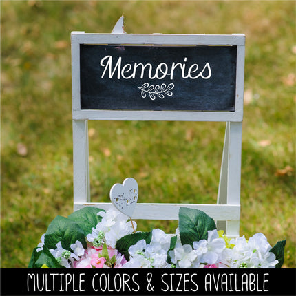 Memories Vinyl Decal/Sticker
