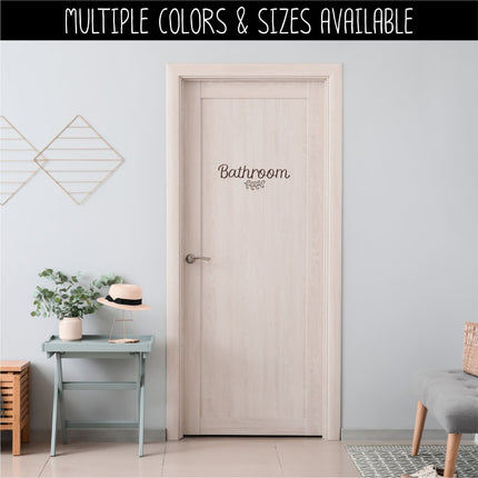 Bathroom with Leaves Vinyl Decal/Sticker